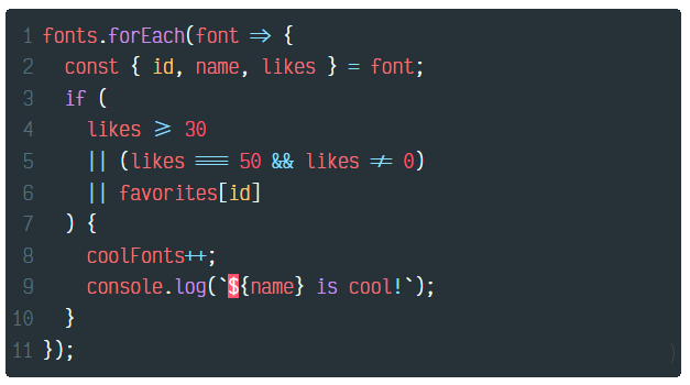 Programovací font Victor Mono